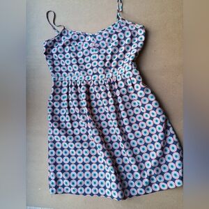 J Crew Cami Sun Dress Womens Size 12 Blue Lined Spaghetti Strap Floral Sundress